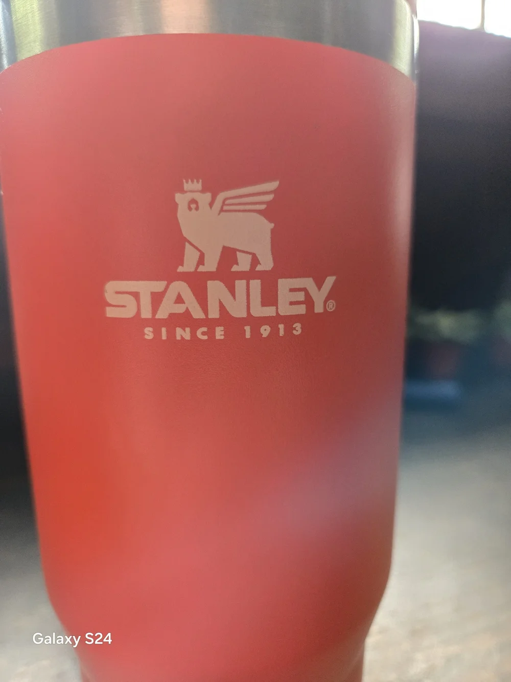 Stanley Bright Orange Insulated Tumbler with Flip Handle - Picture 2 of 4